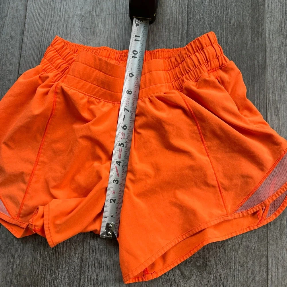 Lululemon Orange Hotty Hot Shorts 4 Tall